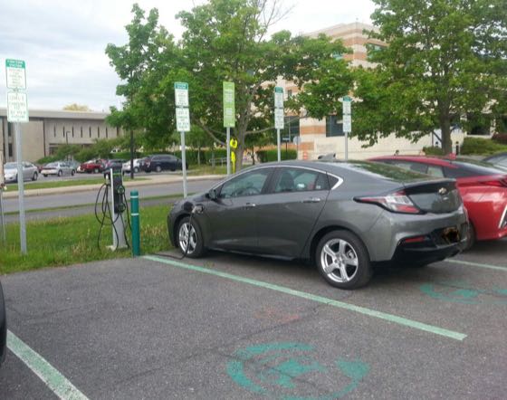 EV charger at SUNY New Paltz - Parking Lot 5