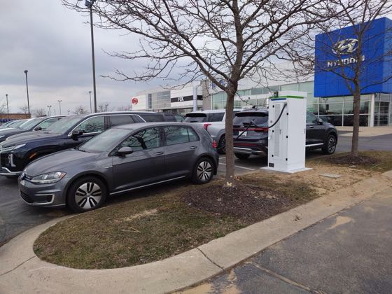 EV charger at Fox Hyundai Grand Rapids