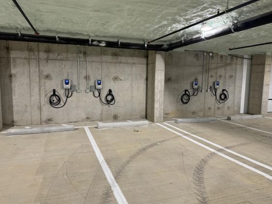 EV charger at North End Apartments