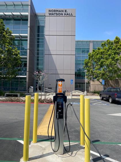 EV charger at Orange Coast College - Student Health Center