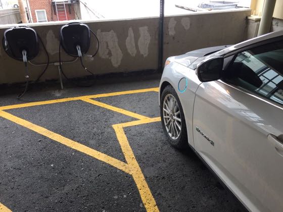 EV charger at Allentown Parking Authority - Spiral Deck