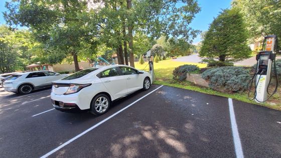 EV charger at Suzannes Playground
