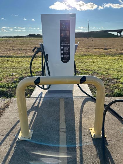 EV charger at El Campo Truck Stop