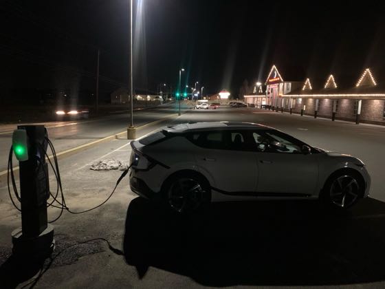 EV charger at Shady Maple Farm Market