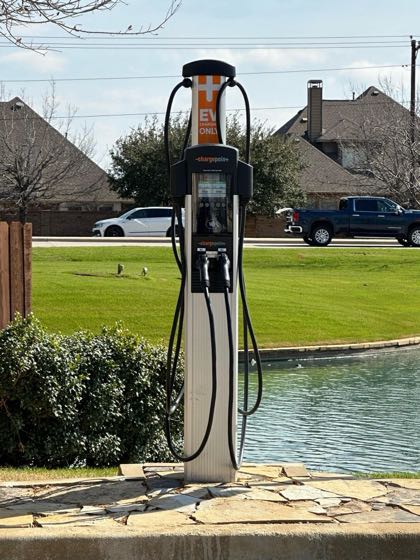 EV charger at Marty B's Coffee
