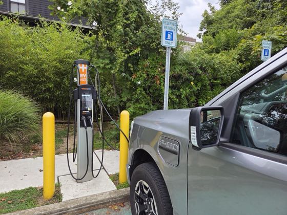 EV charger at Cape May City Hall