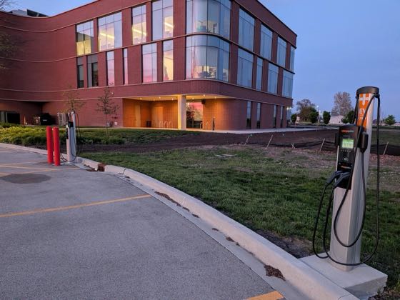 EV charger at UIUC Foundation HQ