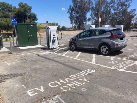 EV charger at Bowlero Bakersfield