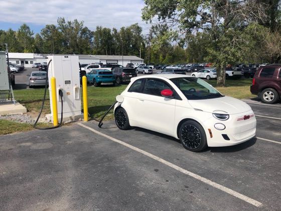EV charger at Della Honda of Glens Falls