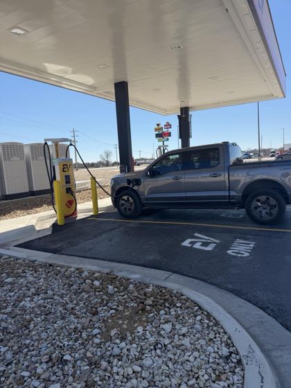 EV charger at Love's Travel Stop Natalia