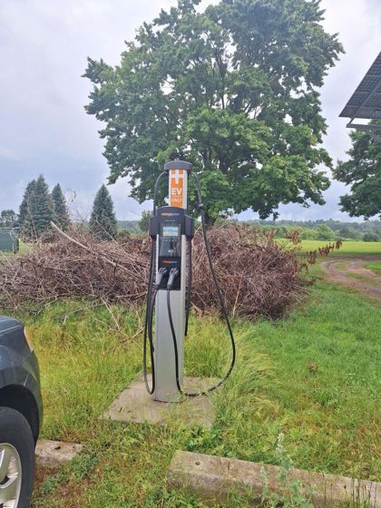 EV charger at Huron Hills Golf Course