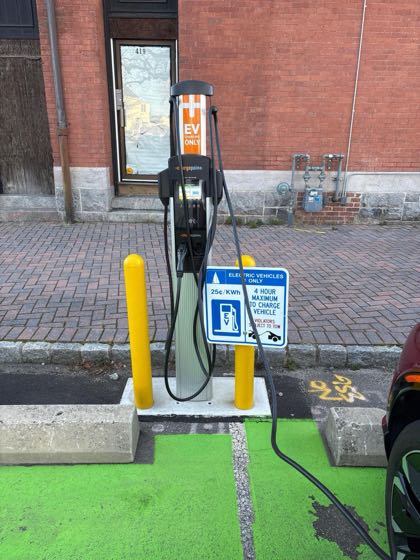 EV charger at 463 Bank St Parking Lot