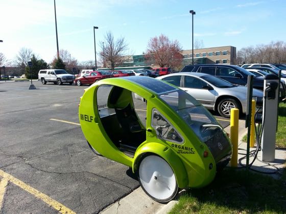 EV charger at GVSU - Parking Lot N
