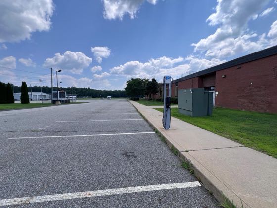 EV charger at Coventry High School