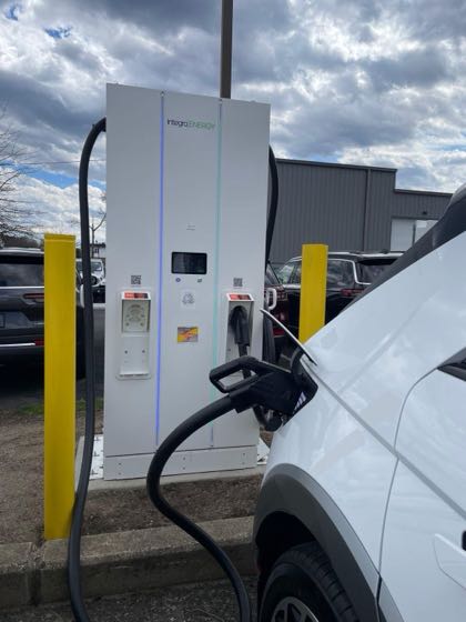 EV charger at Lia Honda of Northampton