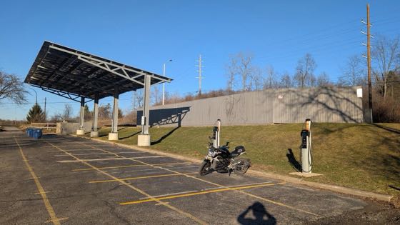 EV charger at ​​​​​Leslie Park Golf Course