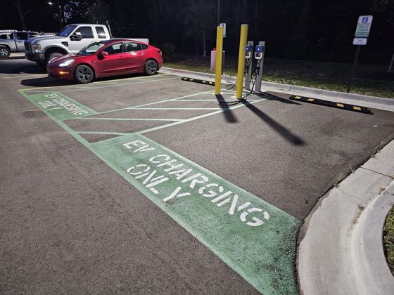 EV charger at Woodspring Suites