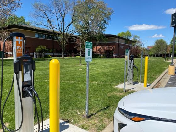 EV charger at Lincoln Land Community College