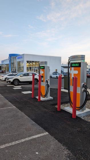 EV charger at Boardwalk Honda
