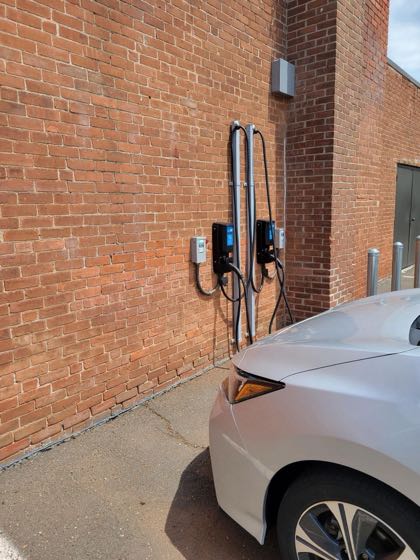 EV charger at CT Veterinary Center