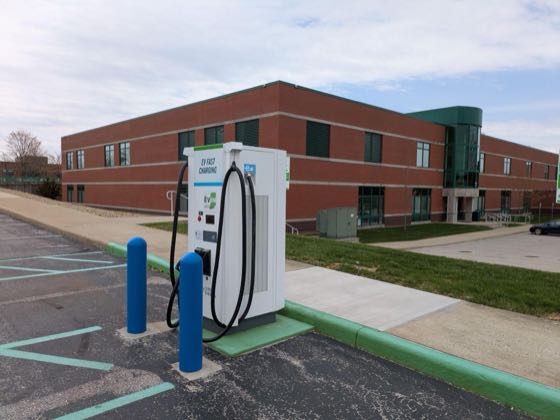 EV charger at Ivy Tech Community College Bloomington