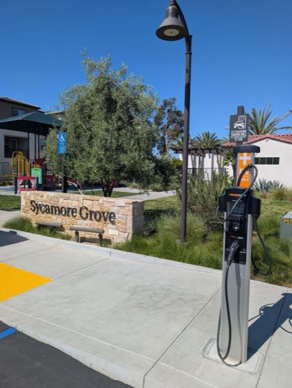 EV charger at Sycamore Grove