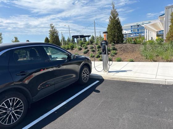 EV charger at Crest Arts Pavilion