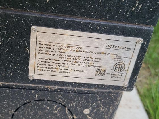 EV charger at Bergstrom Collision Center & Body Shop of Oshkosh