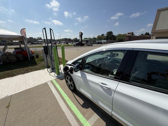 EV charger at Pioneer Park Plaza