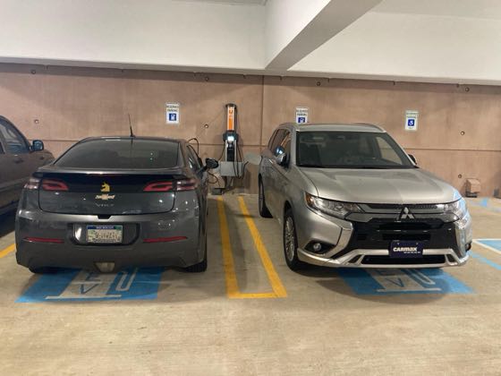 EV charger at Corewell Health Butterworth Hospital - 230 Ransom Ave Garage