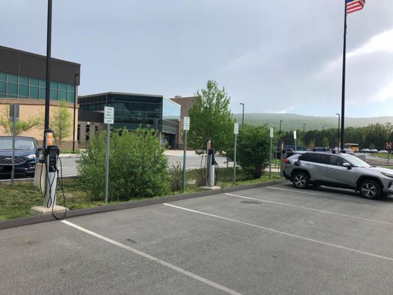 EV charger at Wahconah Regional High School