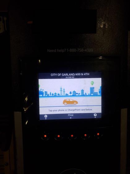 EV charger at Garland City Hall