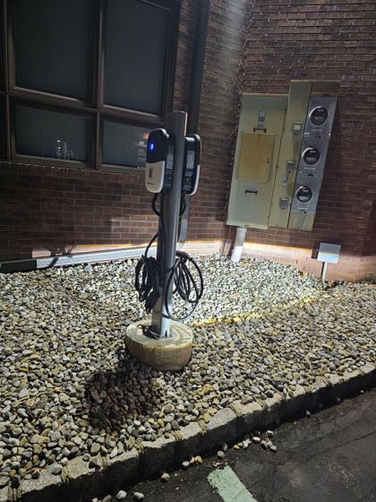 EV charger at Romark Energy Solutions