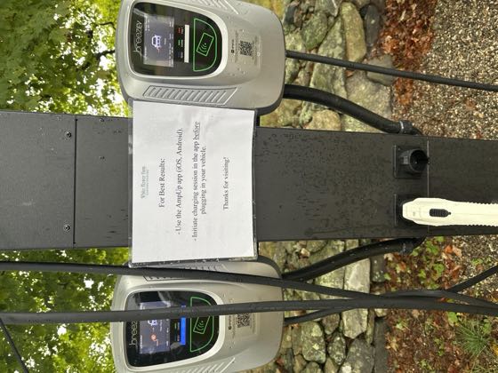 EV charger at White Flower Farm Store & Gardens