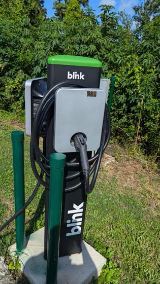 EV charger at Bayou Segnette State Park
