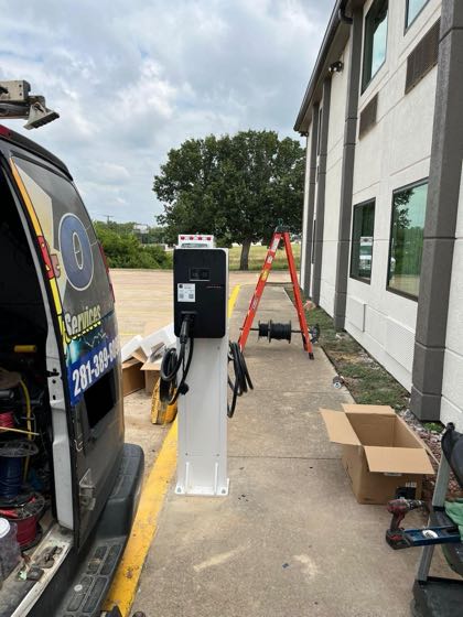 EV charger at Super 8 by Wyndham Waxahachie TX