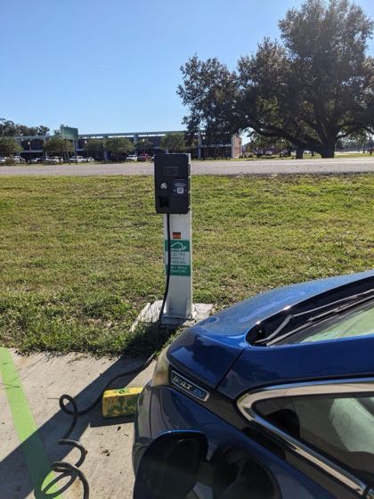 EV charger at Nicholls Bayou Side Park