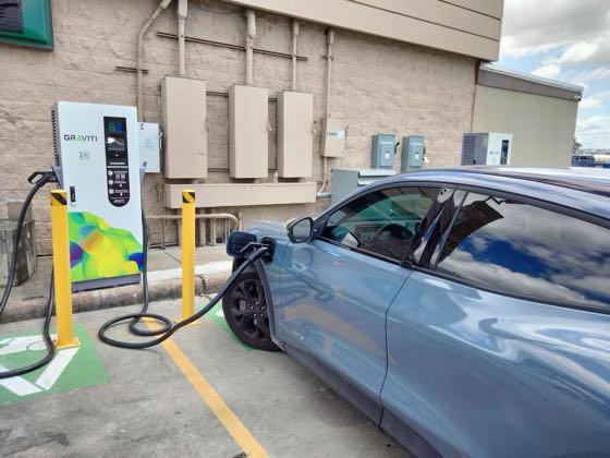 EV charger at Chevron Travel Plaza