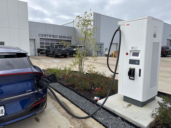 EV charger at Wagner Cadillac