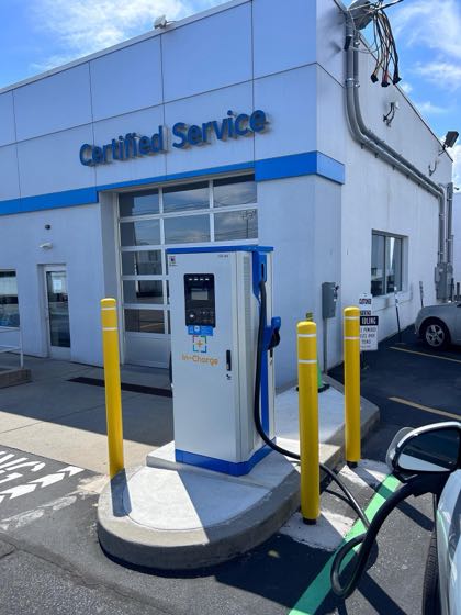 EV charger at Rentschler Chevrolet