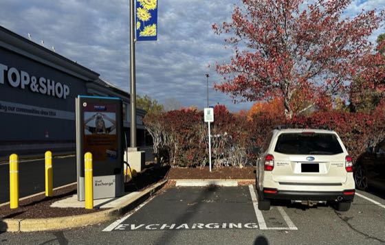 EV charger at Stop & Shop Northampton Kingsgate Plaza