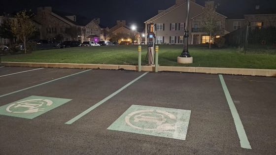 EV charger at 303 Continental Ave Parking Lot