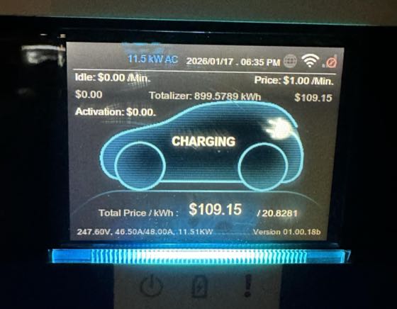 EV charger at Willard Alley Parking Lot