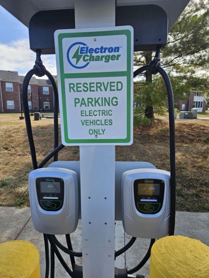EV charger at Washington Village Apartments