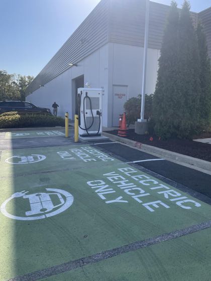 EV charger at Packey Webb Ford