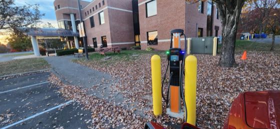 EV charger at South Windsor Public Library