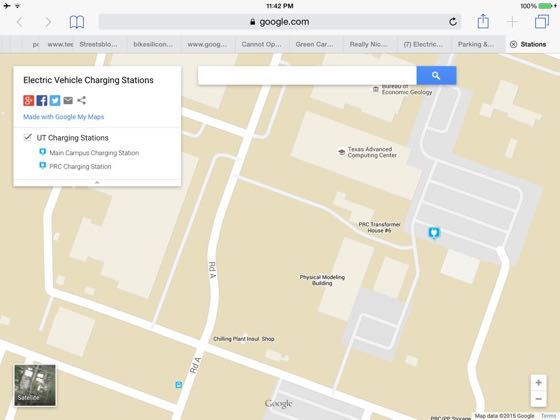 EV charger at University of Texas at Austin - J. J. Pickle Research Campus