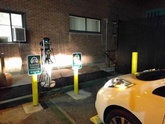 EV charger at Village of Ossining DPW
