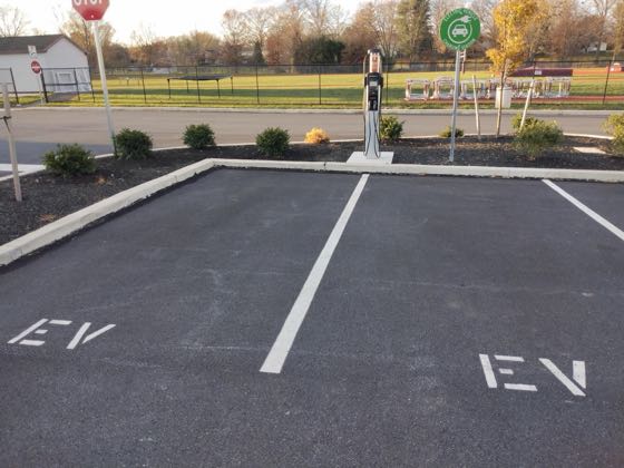 EV charger at Manheim Central High School