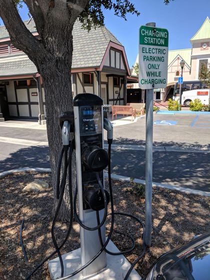 EV charger at City of Solvang - Parking Lot 1